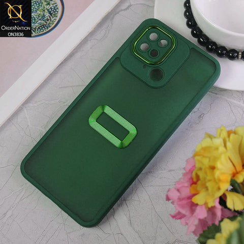 Xiaomi Redmi 10C Cover - Green - New Crystal CD Crome Case With Electroplating Camera Ring Soft Silicone Case