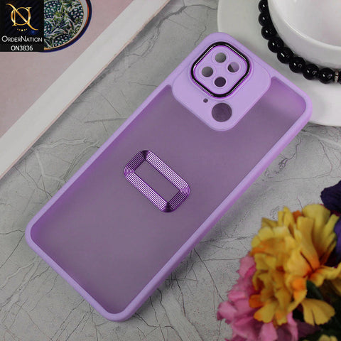 Xiaomi Redmi 10C Cover - Light Purple - New Crystal CD Crome Case With Electroplating Camera Ring Soft Silicone Case