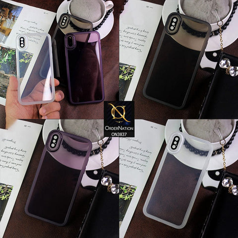 iPhone 12 Cover - Purple - New Colored Soft Silicone Borders with Camera Bumper Lense Protective Case