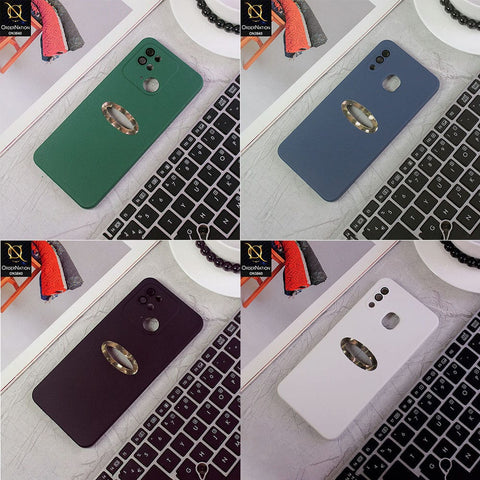 Infinix Hot 10 Play Cover - Dark Green - Soft Silicone Camera Lense Protector Chrome Logo Hole Case