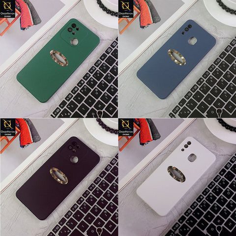 Xiaomi Redmi 10C Cover - Green - Soft Silicone Camera Lense Protector Chrome Logo Hole Case