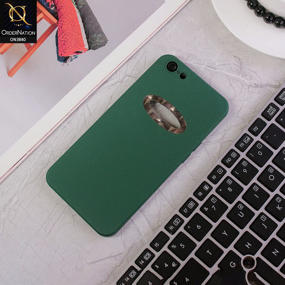 Samsung Galaxy A52 Cover - Green - Soft Silicone Camera Lense Protector Chrome Logo Hole Case