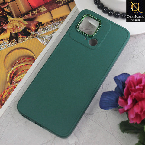 Xiaomi Redmi 10C Cover - Green - New Soft Silicone Electroplating Camera Ring Chrome Logo Hole Case