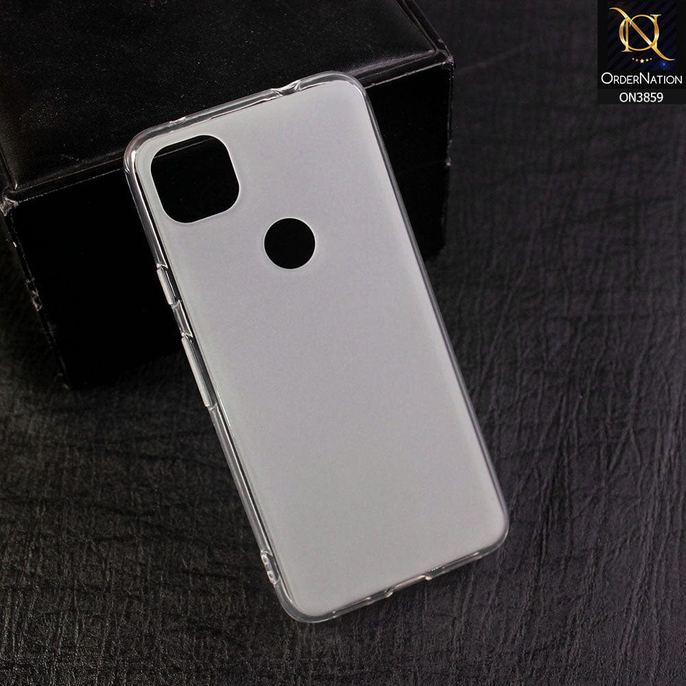 Google Pixel 4a 5G - All New Soft Silicone  Semi Transparent Round Borders Case