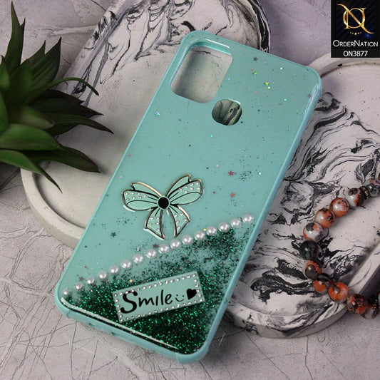 Infinix Hot 9 Play Cover - Sea Green - New Shine Soft Borders Camera Bumper Protection Glossy Logo Hole Case