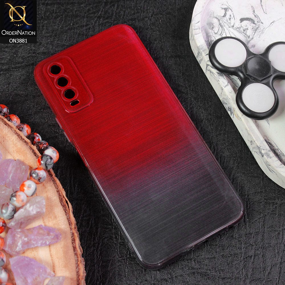 Vivo Y20T Cover - Design 5 - All New Stylish Dual Color Soft Silicone Protective Case