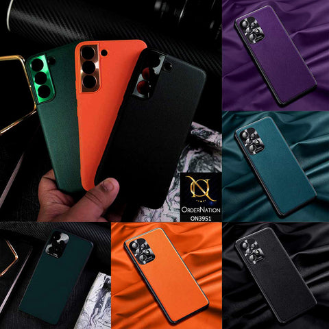 Xiaomi Redmi K40 Pro Cover - Orange - ONation Classy Leather Series - Minimalistic Classic Textured Pu Leather With Attractive Metallic Camera Protection Soft Borders Case