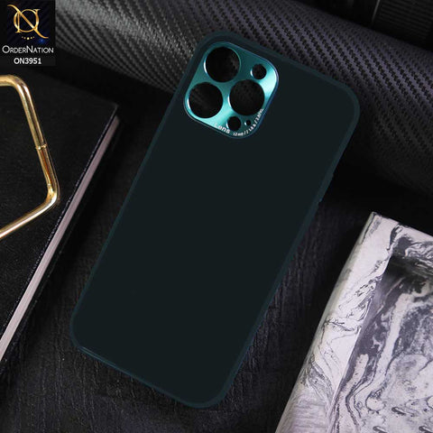 iPhone 12 Pro Cover - Green - ONation Classy Leather Series - Minimalistic Classic Textured Pu Leather With Attractive Metallic Camera Protection Soft Borders Case