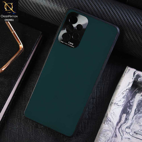 Samsung Galaxy A32 Cover - Green - ONation Classy Leather Series - Minimalistic Classic Textured Pu Leather With Attractive Metallic Camera Protection Soft Borders Case