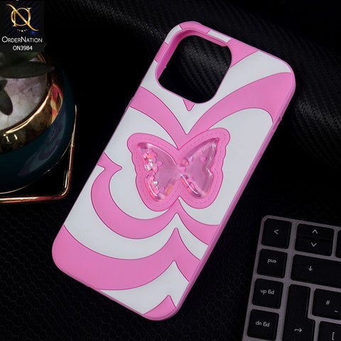 iPhone 12 Pro Max Cover - Pink -  Rubberized Tpu+Pc Anti Scratch Shiny Soft Case