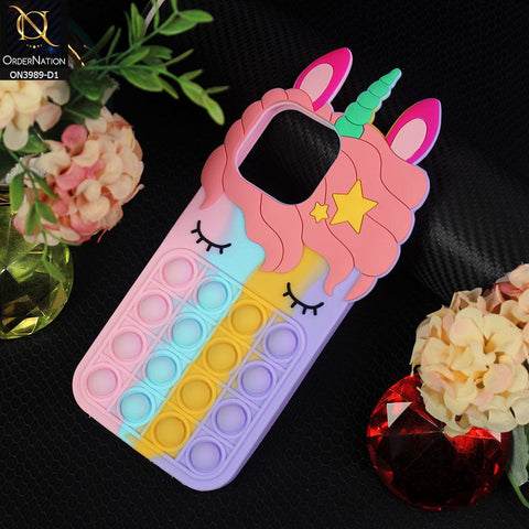 iPhone 11 Pro Cover - Design 1 - 3D Cute Cartoon POP It Bubble Relieve Stress Soft Case