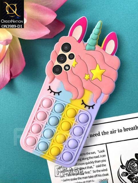 Samsung Galaxy A13 Cover - Design 1 - 3D Cute Cartoon POP It Bubble Relieve Stress Soft Case