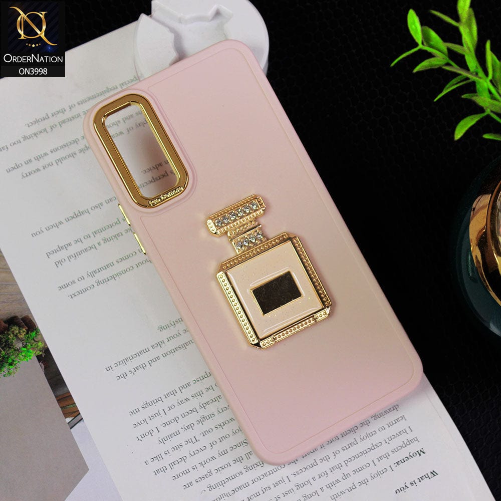 Vivo Y20i Cover - Skin - New Electroplating Camera Ring  Soft Silicon Case With Shiny Rime Stones Mobile Stand