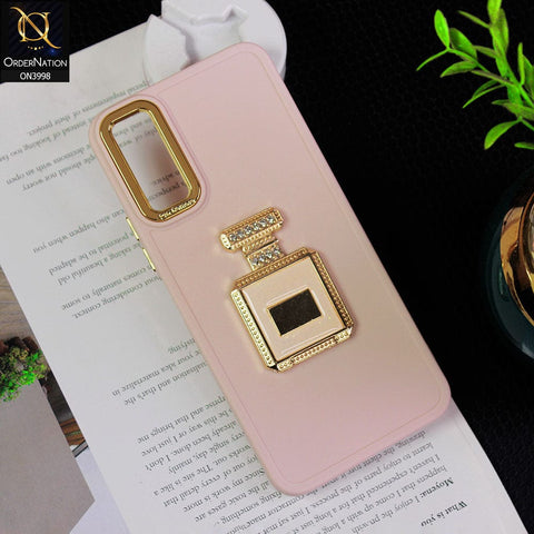 Vivo Y20 Cover - Skin - New Electroplating Camera Ring  Soft Silicon Case With Shiny Rime Stones Mobile Stand