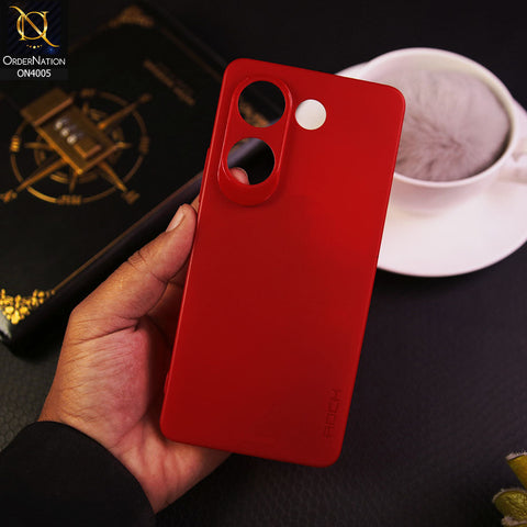 Tecno Camon 20 Pro - Red - New Hybrid Rock Soft Silicon Case With Shiny Camera Ring