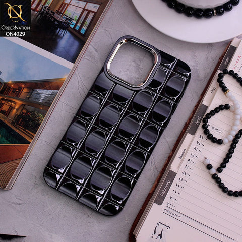 iPhone 14 Pro Max Cover - Black - Luxury Electroplated Shockproof Casing Concave Convex Protective Cover