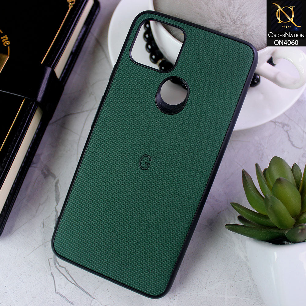 Google Pixel 4a 5G - Green - New Soft Borders Dotted Rubber Case