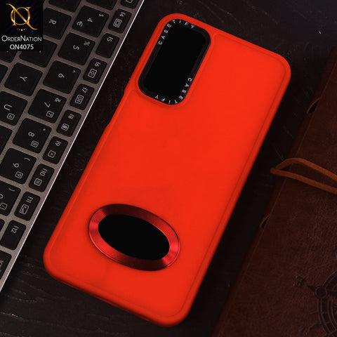 Samsung Galaxy A24 4G Cover - Red - New Soft Silicon Fashion Case With Fancy Camera Ring & Logo Hole