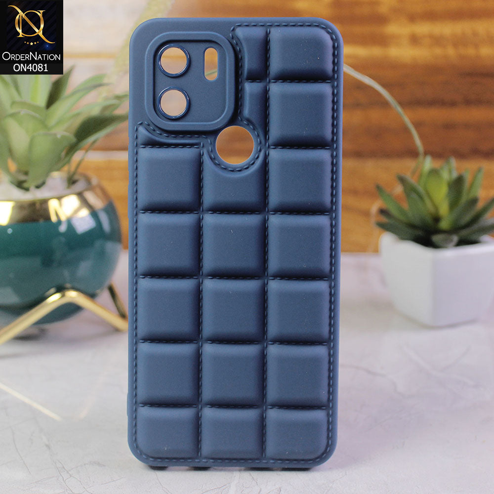 Xiaomi Redmi A2 Plus Cover - Blue - New Soft Silicon Fashion Case With Fancy Camera Ring & Logo Hole