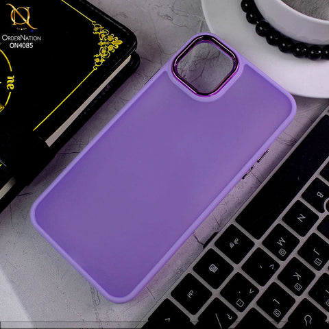 iPhone 11 Pro Max Cover - Light Purple - Pc + Tpu Anti Scratch Space II Collection With Fancy Camera Ring Soft Case