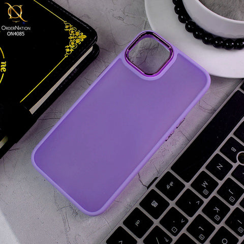 iPhone 13 Cover - Light Purple - Pc + Tpu Anti Scratch Space II Collection With Fancy Camera Ring Soft Case