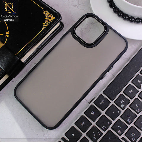 iPhone 13 Pro Max Cover - Black - Pc + Tpu Anti Scratch Space II Collection With Fancy Camera Ring Soft Case