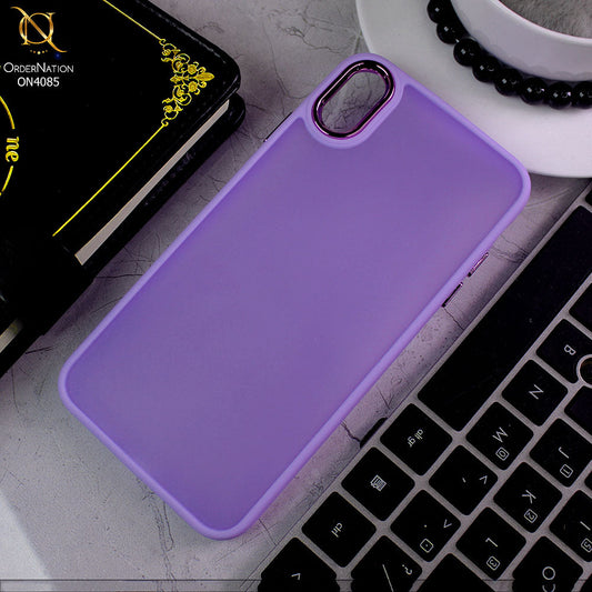 iPhone XS Max Cover - Light Purple - Pc + Tpu Anti Scratch Space II Collection With Fancy Camera Ring Soft Case