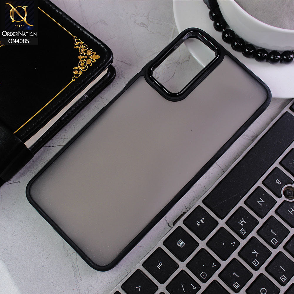 Vivo Y20 Cover - Black - Pc + Tpu Anti Scratch Space II Collection With Fancy Camera Ring Soft Case