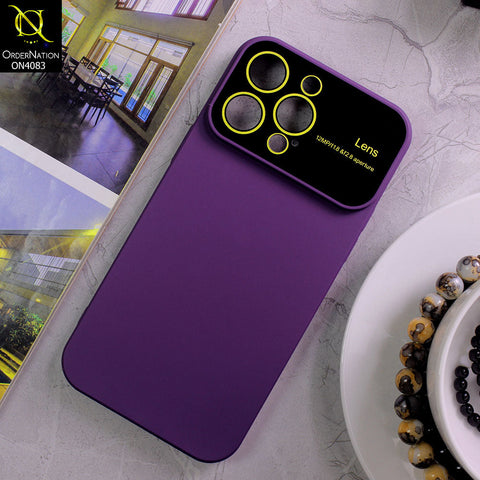 iPhone 14 Pro Max Cover - Purple - Glass Lense Ultra Camera Protection Soft Silicon Case