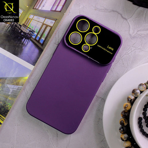 iPhone 15 Pro Cover - Purple - Glass Lense Ultra Camera Protection Soft Silicon Case