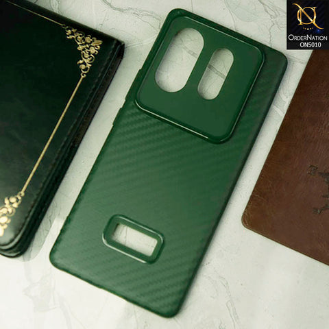 Infinix Zero 30 Cover - Green - New Carbon Fiber Ultra Thin Matte Soft Case With Logo Hole