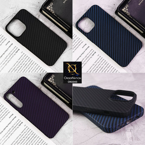 Samsung Galaxy S23 Plus 5G - Purple - Carbon Series - Carbon Fiber Protective Shell Hard Case