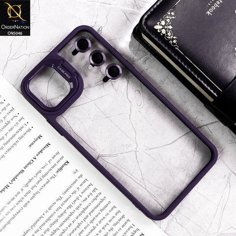 iPhone 11 Pro Max Cover - Purple - Trendy Case Pro Classic Camera Stand Soft Case With Camera Ring Protectors