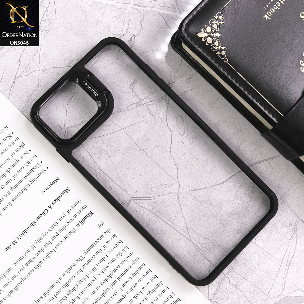 iPhone 8 Plus / 7 Plus Cover - Black - Trendy Case Pro Classic Camera Stand Soft Case