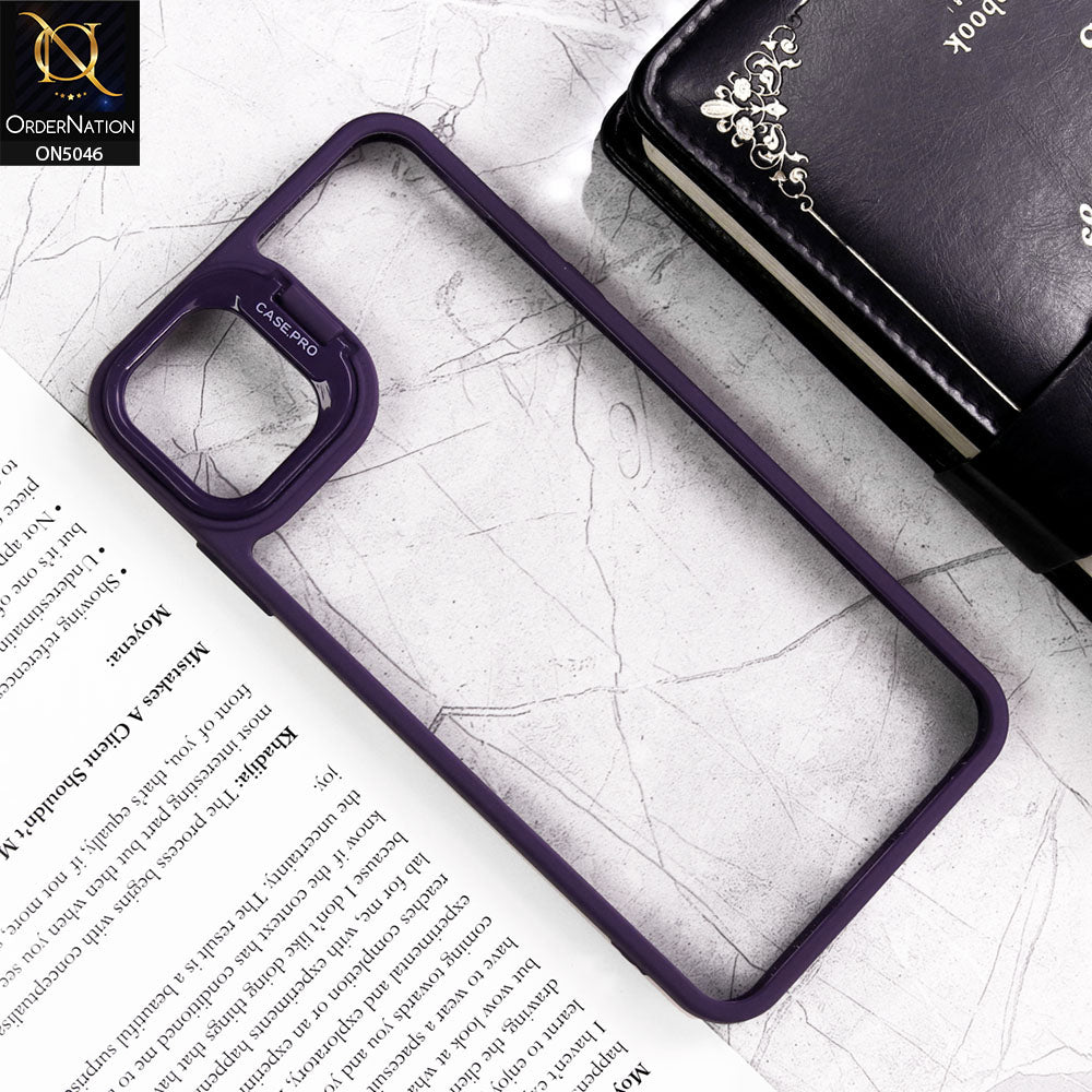 iPhone XS Max Cover - Purple - Trendy Case Pro Classic Camera Stand Soft Case