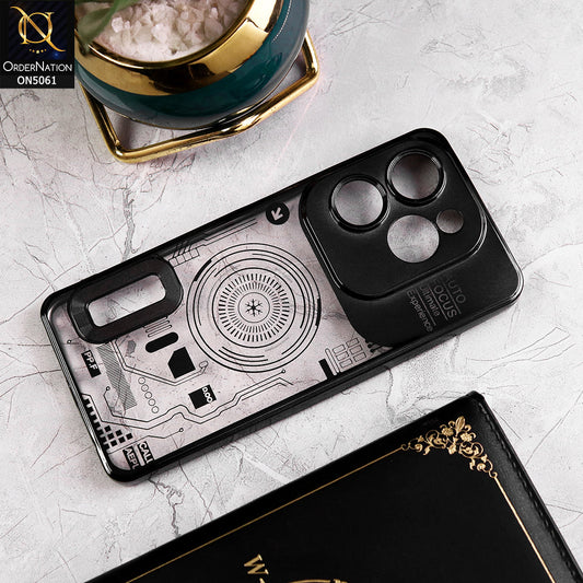 Infinix Hot 40 Cover - Black - New Design Electroplating Soft TPU Cases With Camera Protection