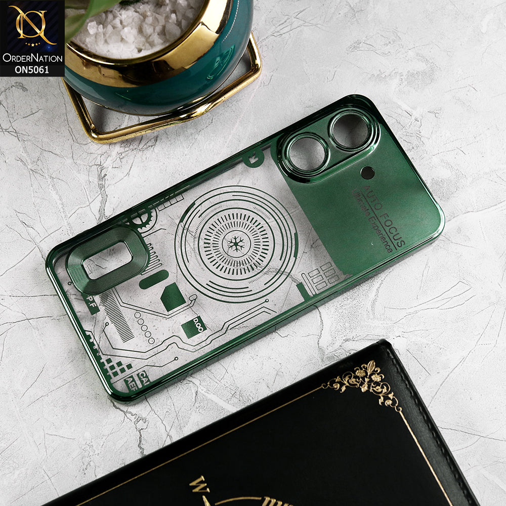 Xiaomi Poco C65 Cover - Green - New Design Electroplating Soft TPU Cas ...