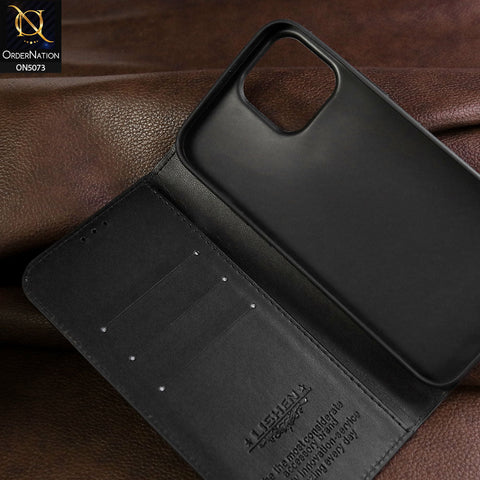 Samsung Galaxy S20 Plus Cover - Black - Lishen Classic Series - Premium Leather Magnatic Flip Book Case