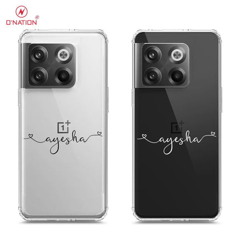 OnePlus 10T Cover - Personalised Name Series - 8 Designs - Clear Phone Case - Soft Silicon Borders