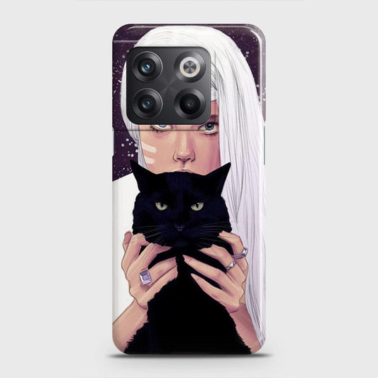 OnePlus 10T Cover - Trendy Wild Black Cat Printed Hard Case with Life Time Colors Guarantee