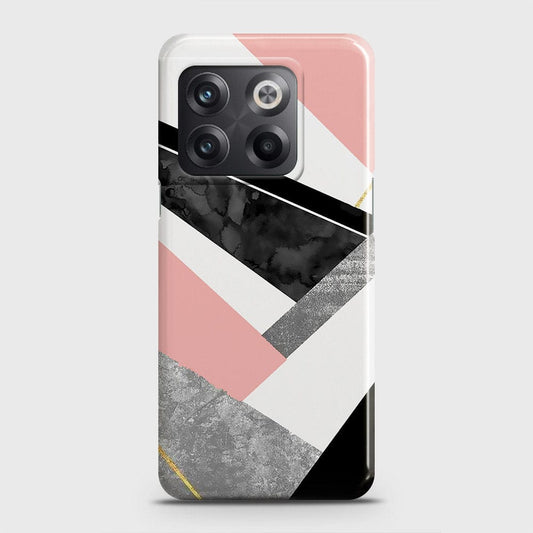 OnePlus 10T Cover - Geometric Luxe Marble Trendy Printed Hard Case with Life Time Colors Guarantee