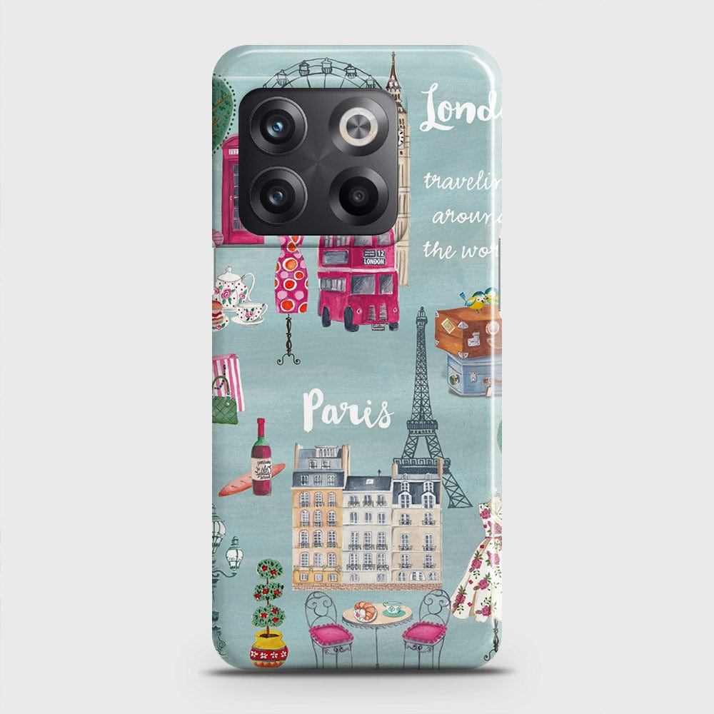 OnePlus 10T Cover - London, Paris, New York ModernPrinted Hard Case with Life Time Colors Guarantee