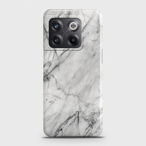 OnePlus 10T Cover - Trendy White Marble Printed Hard Case with Life Time Colors Guarantee