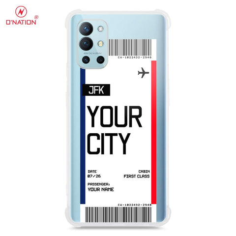 OnePlus 9R Cover - Personalised Boarding Pass Ticket Series - 5 Designs - Clear Phone Case - Soft Silicon Borders