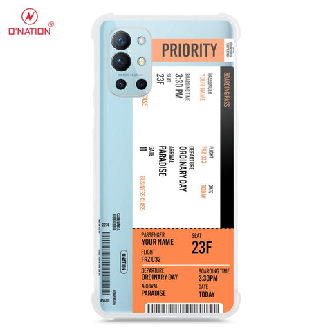 OnePlus 9R Cover - Personalised Boarding Pass Ticket Series - 5 Designs - Clear Phone Case - Soft Silicon Borders