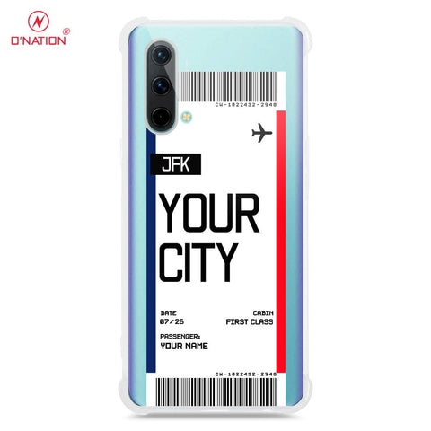 OnePlus Nord CE 5G Cover - Personalised Boarding Pass Ticket Series - 5 Designs - Clear Phone Case - Soft Silicon Borders