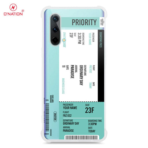 OnePlus Nord CE 5G Cover - Personalised Boarding Pass Ticket Series - 5 Designs - Clear Phone Case - Soft Silicon Borders