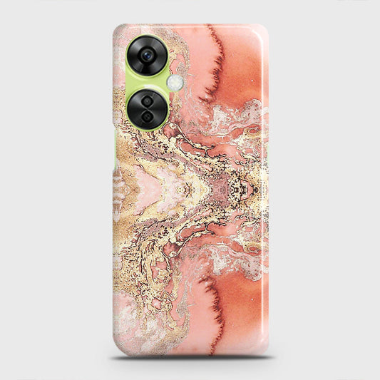 OnePlus Nord CE 3 Lite Cover - Trendy Chic Rose Gold Marble Printed Hard Case with Life Time Colors Guarantee