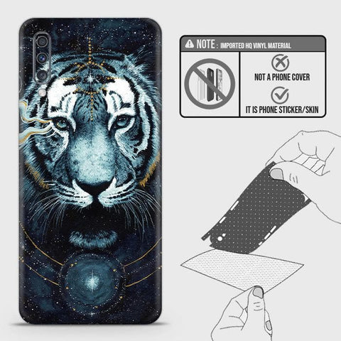 Samsung Galaxy A30s Back Skin - Design 4 - Vintage Galaxy Tiger Skin Wrap Back Sticker