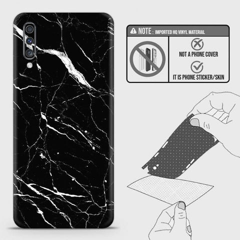 Samsung Galaxy A30s Back Skin - Design 6 - Trendy Black Marble Skin Wrap Back Sticker